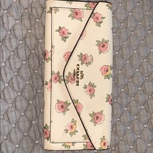 Coach Flowered Wallet- Never been used!